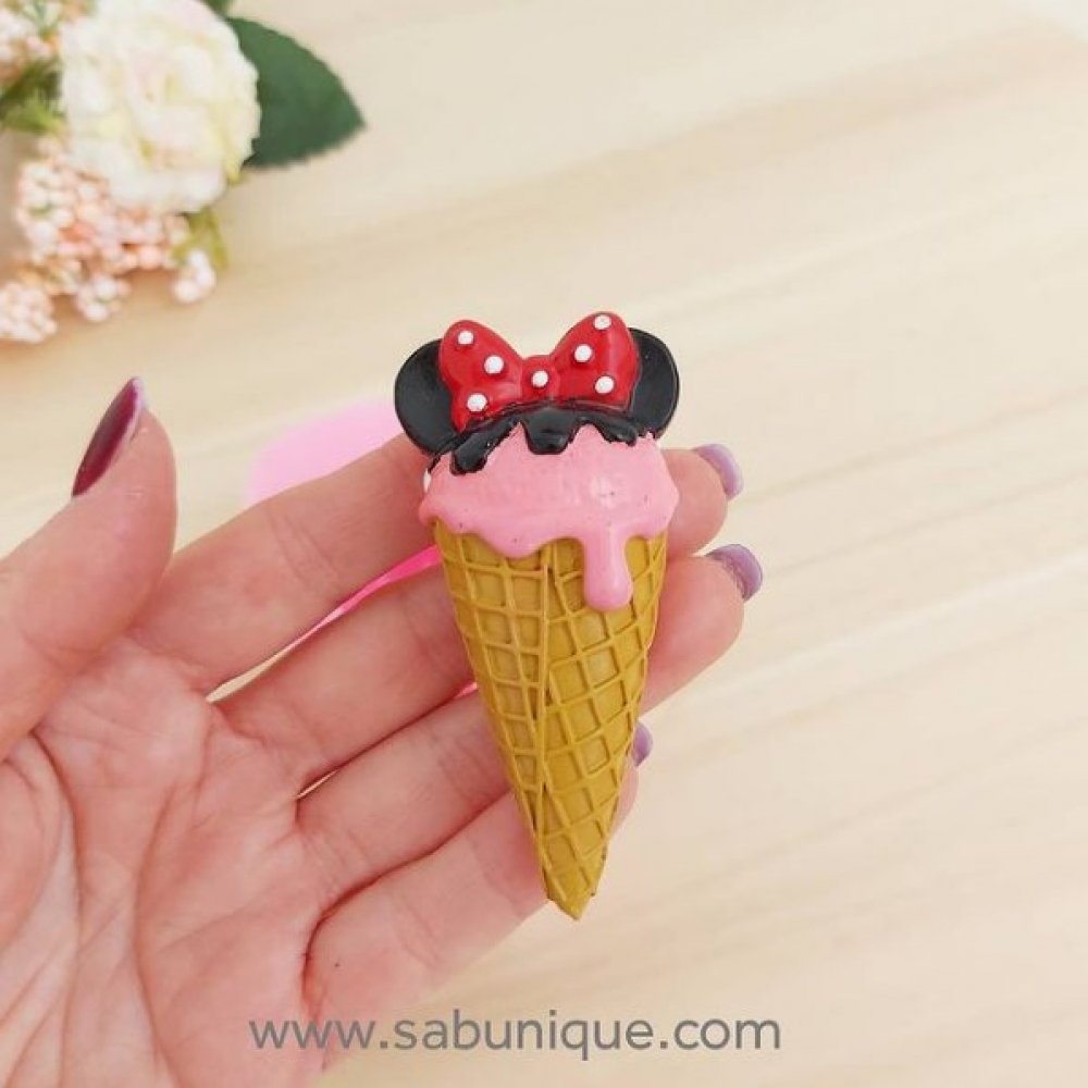 Minnie Mouse Külahta Dondurma Silikon Kalıbı