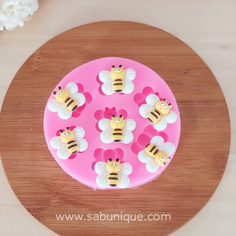 Çoklu Sevimli Arılar Silikon Kalıbı